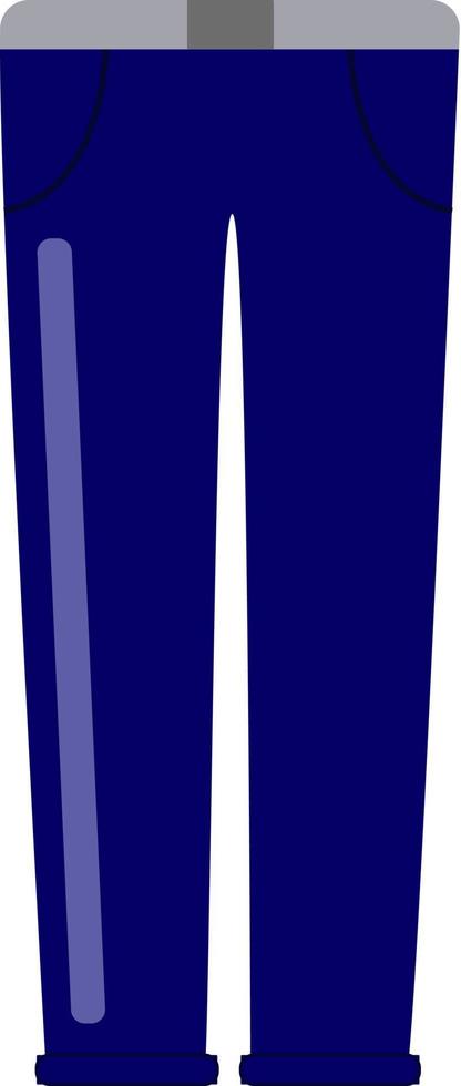 Blue pants, illustration, vector on white background.