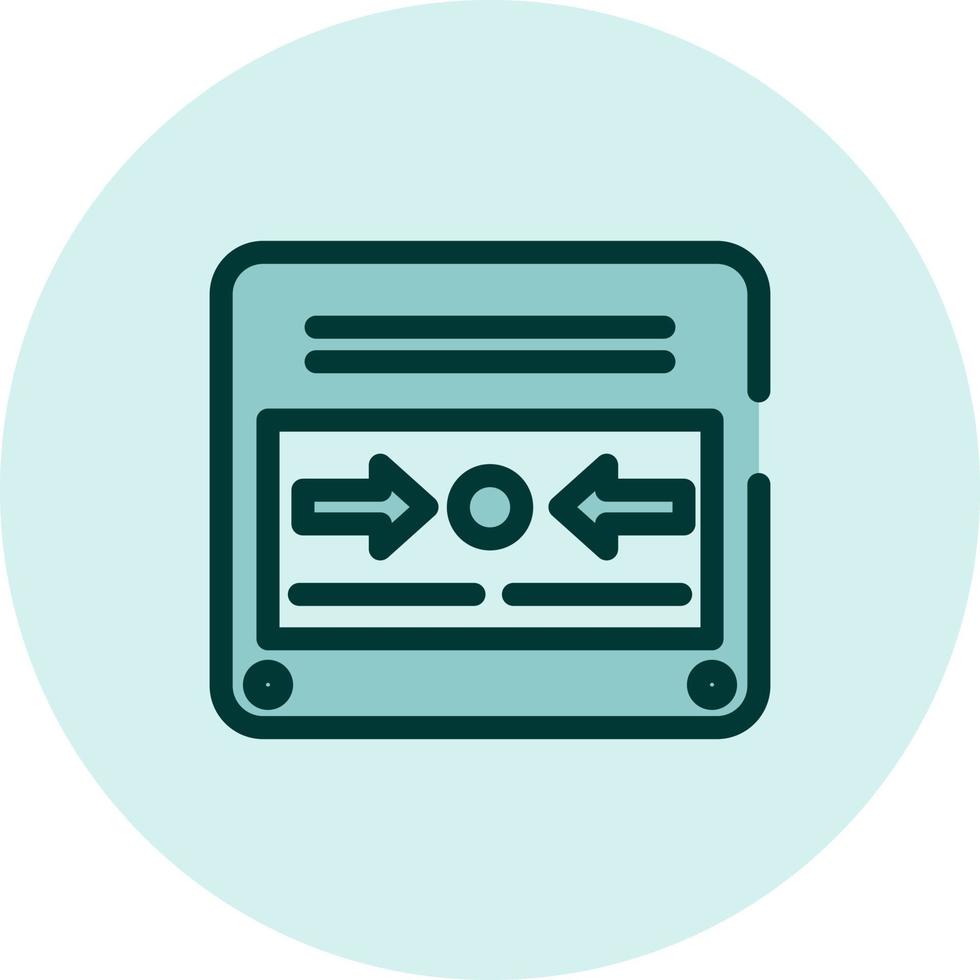 Emergency button, illustration, vector on a white background.