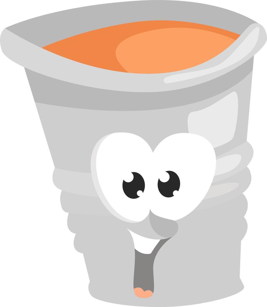 Coffee in a plastic cup ,illustration,vector on white background vector