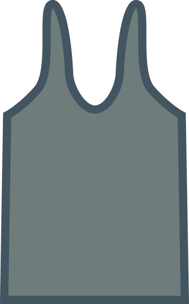 Grey undershirt, illustration, vector, on a white background. vector