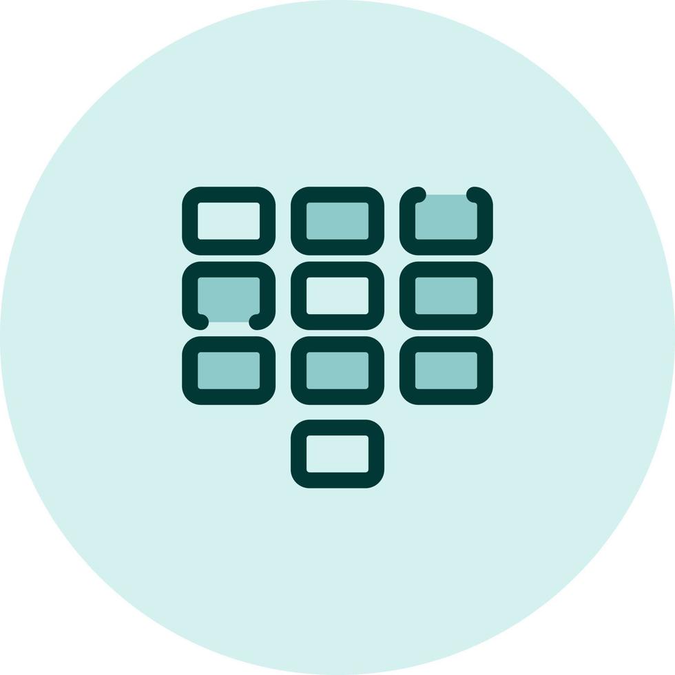 Mobile keypad, illustration, vector on a white background.