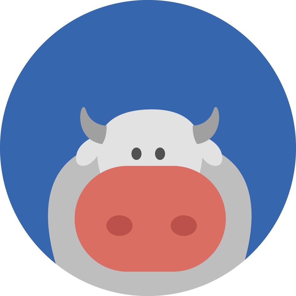 Grey cow, illustration, vector on a white background.