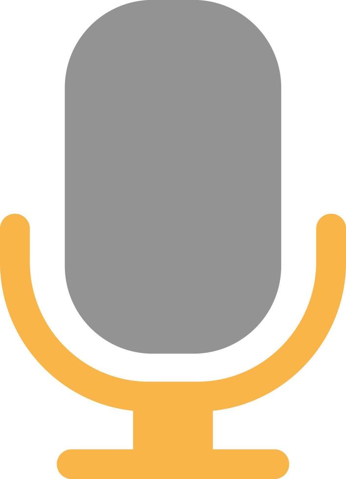 Retro microphone, illustration, vector on white background.