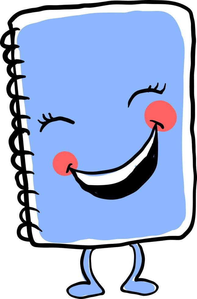 Big notebook, illustration, vector on white background.