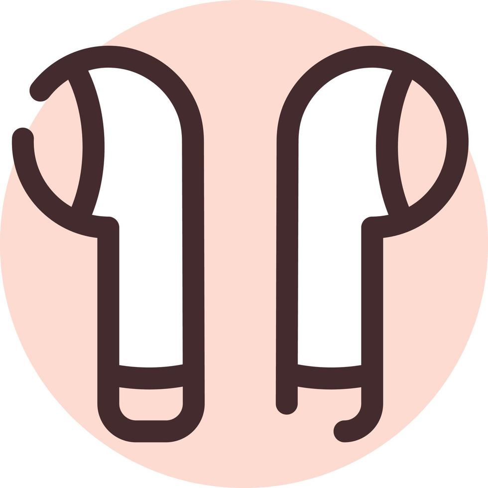 Bluetooth headphones, illustration, vector, on a white background. vector