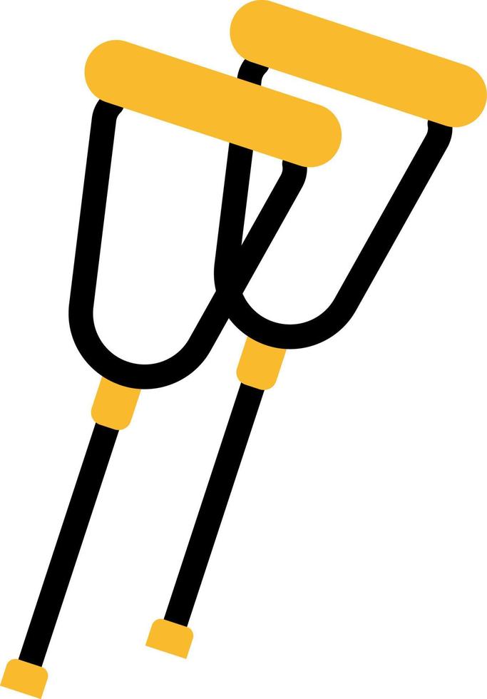 Walking crutches, illustration, vector on a white background.