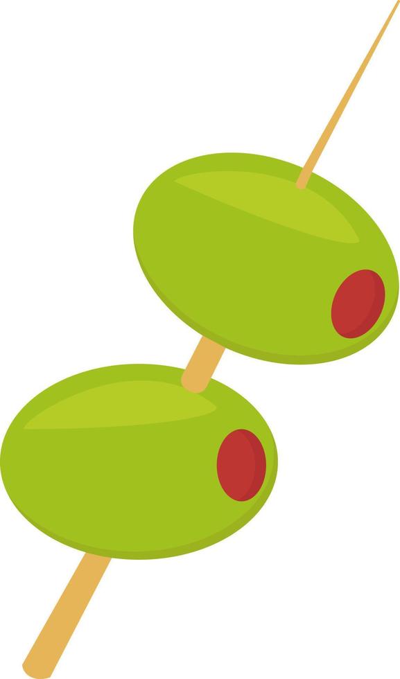 Olives, illustration, vector on white background.