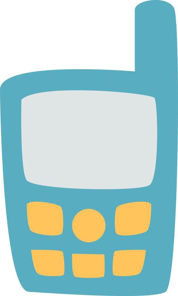 Blue phone, illustration, vector, on a white background. vector