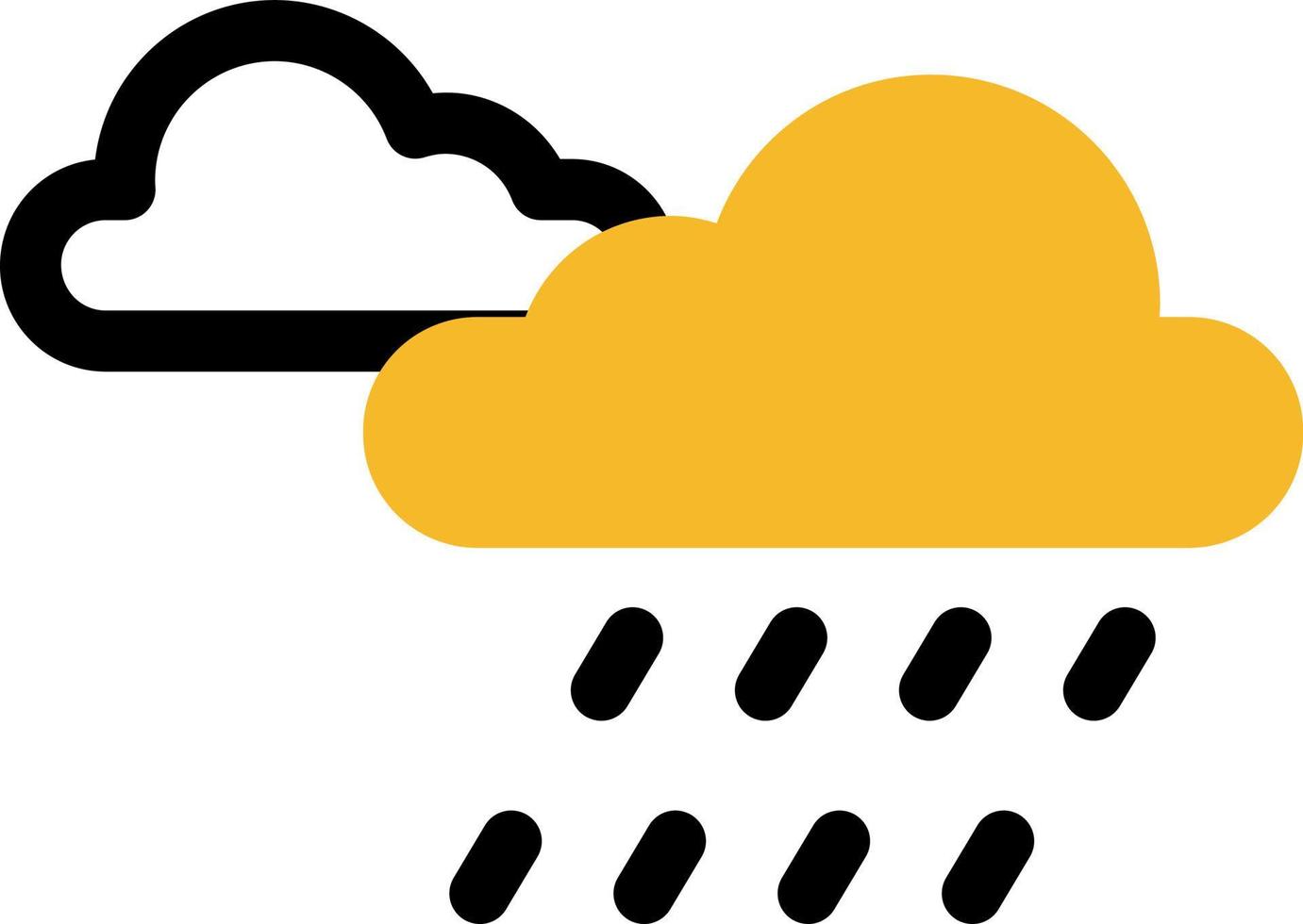 Rainy weather, illustration, vector on a white background.