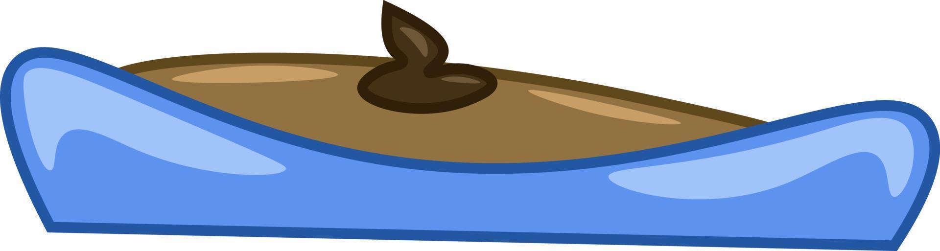 una caja de arena azul, un vector o una ilustración en color.