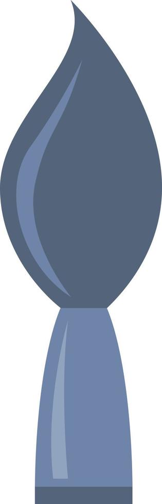 Blue painting brush, illustration, vector on white background.