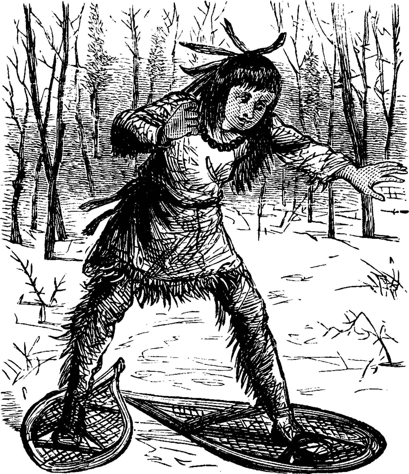 Snow Shoes, vintage illustration 13472239 Vector Art at Vecteezy