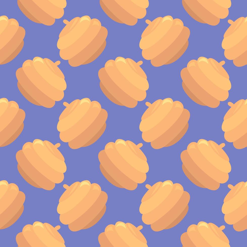 Bee hive , seamless pattern on a purple background. vector