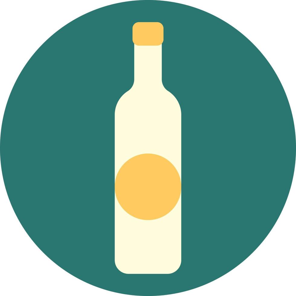 Wine bottle, illustration, vector on a white background.