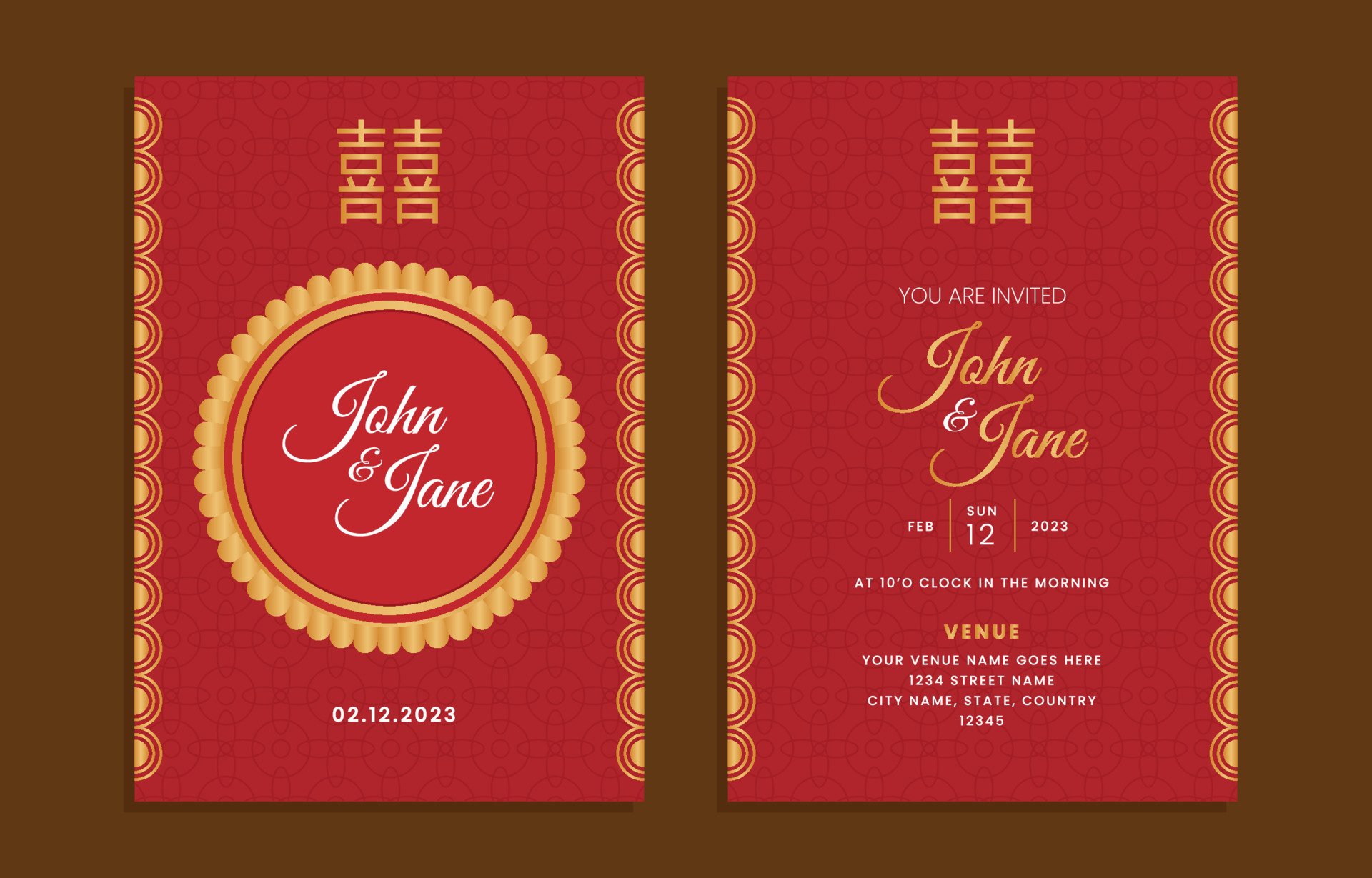 Stylish Luxury Chinese Wedding Invitation Template 13472316 Vector Art Stylish Luxury Chinese Wedding Invitation Template 13472316 Vector Art