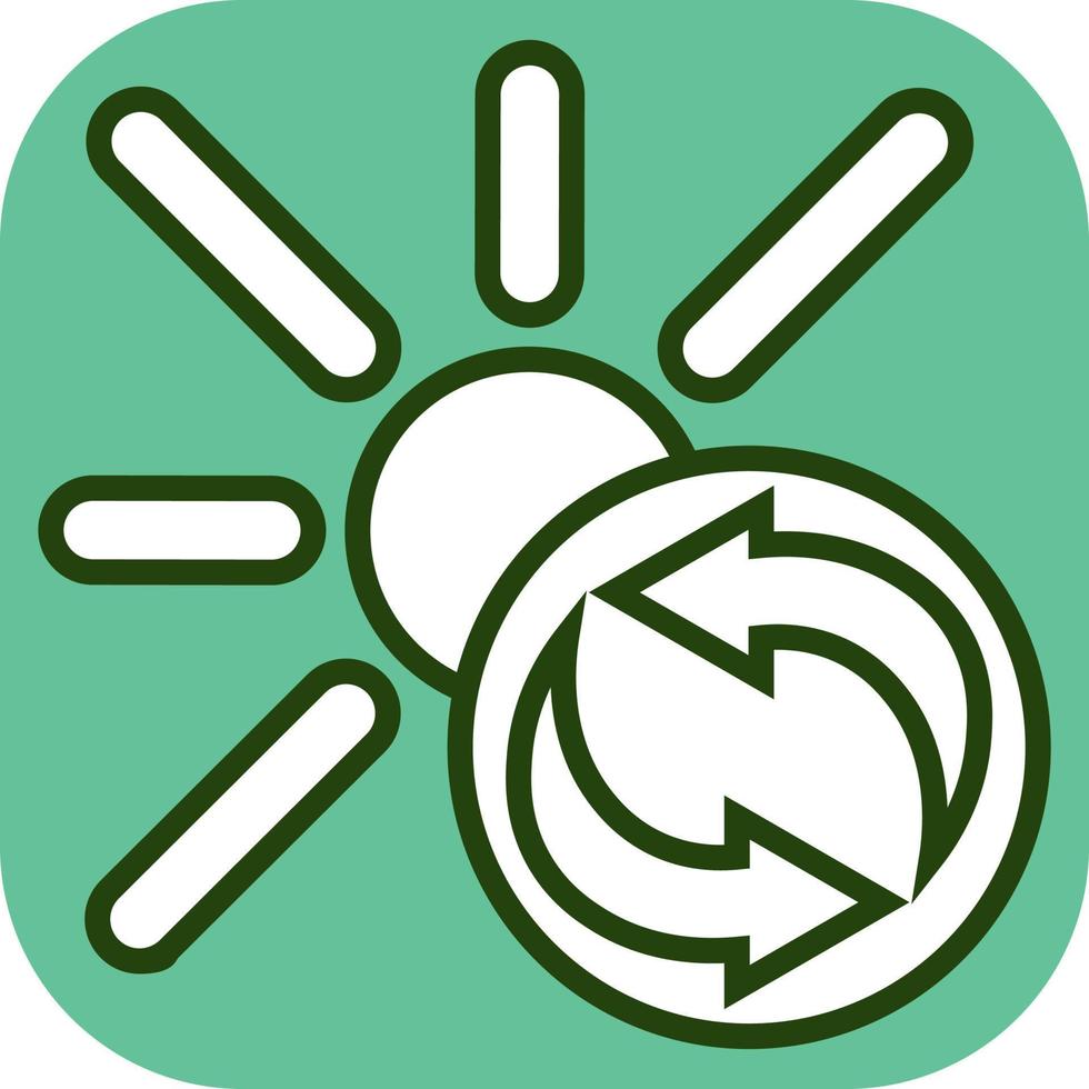 Sun and arrows, illustration, vector on a white background.