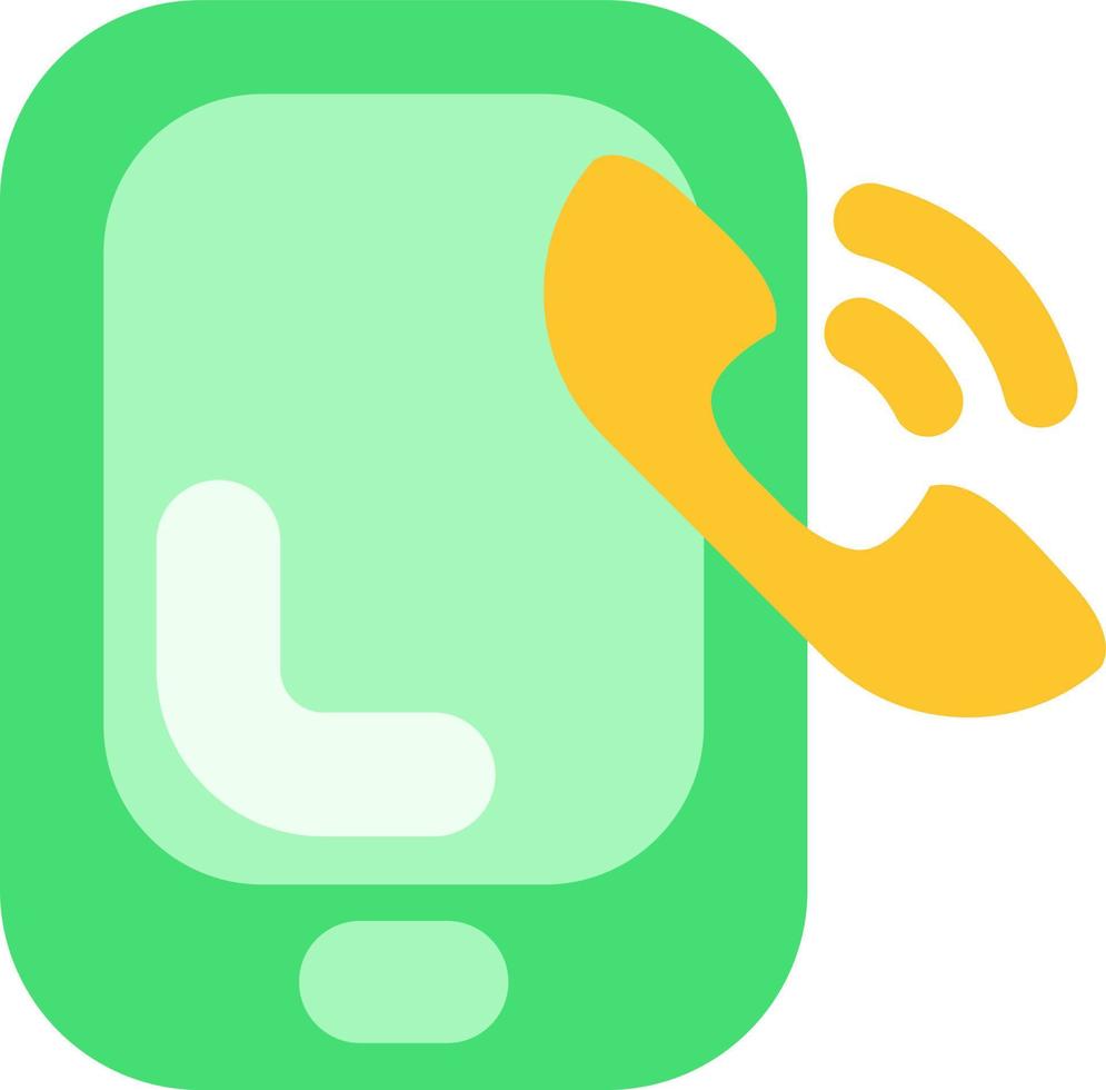 Phone call ring, illustration, vector on a white background.
