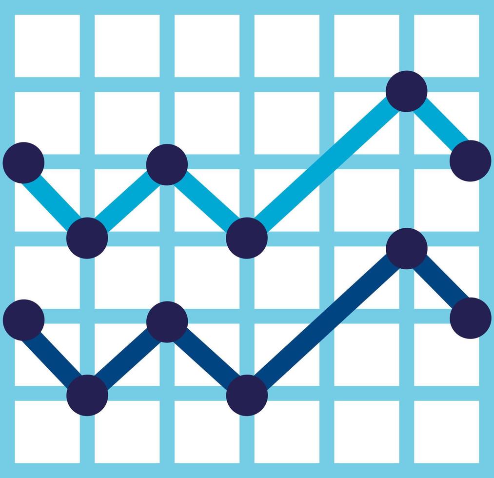 estadísticas gráficas de análisis, ilustración, vector, sobre un fondo blanco. vector