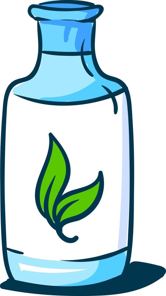 Herbal medicine, illustration, vector on white background