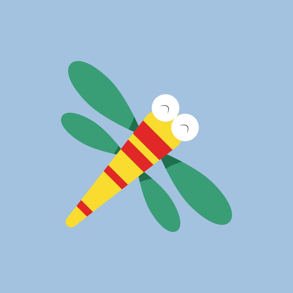 Dragonfly, illustration, vector on white background.