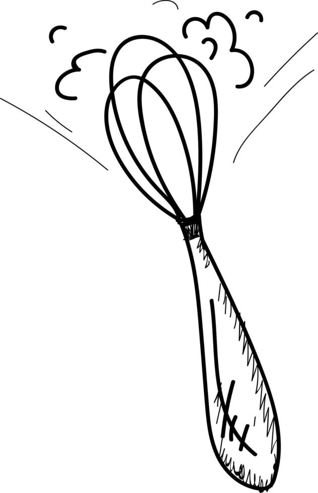 Whisk drawing, illustration, vector on white background 13472423 Vector