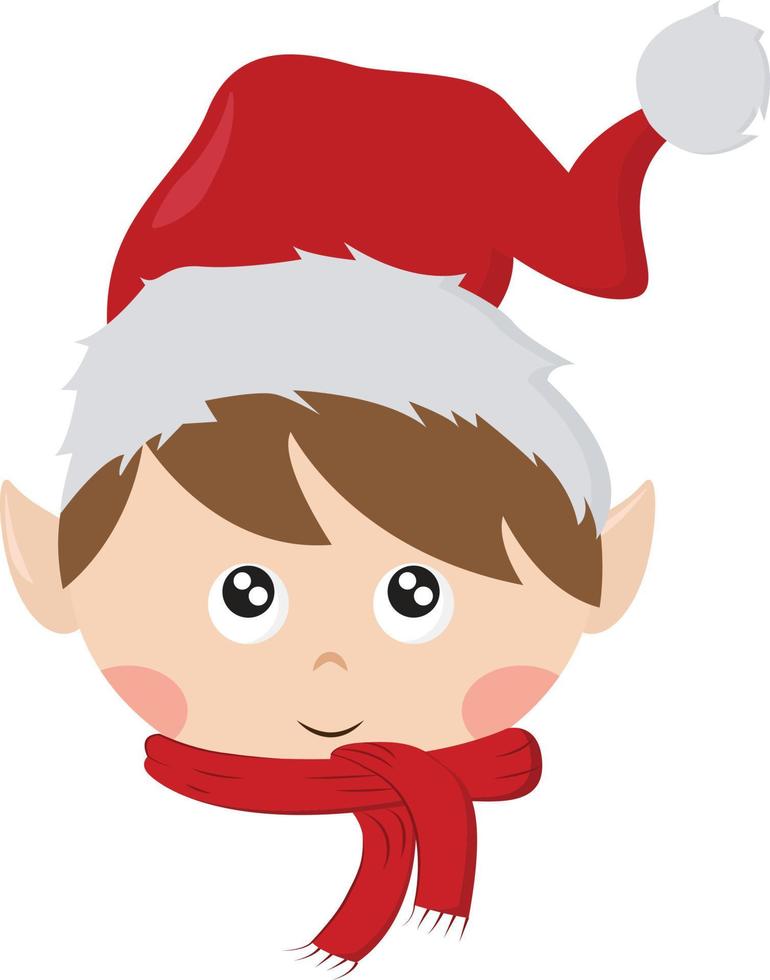 Little elf, illustration, vector on white background.