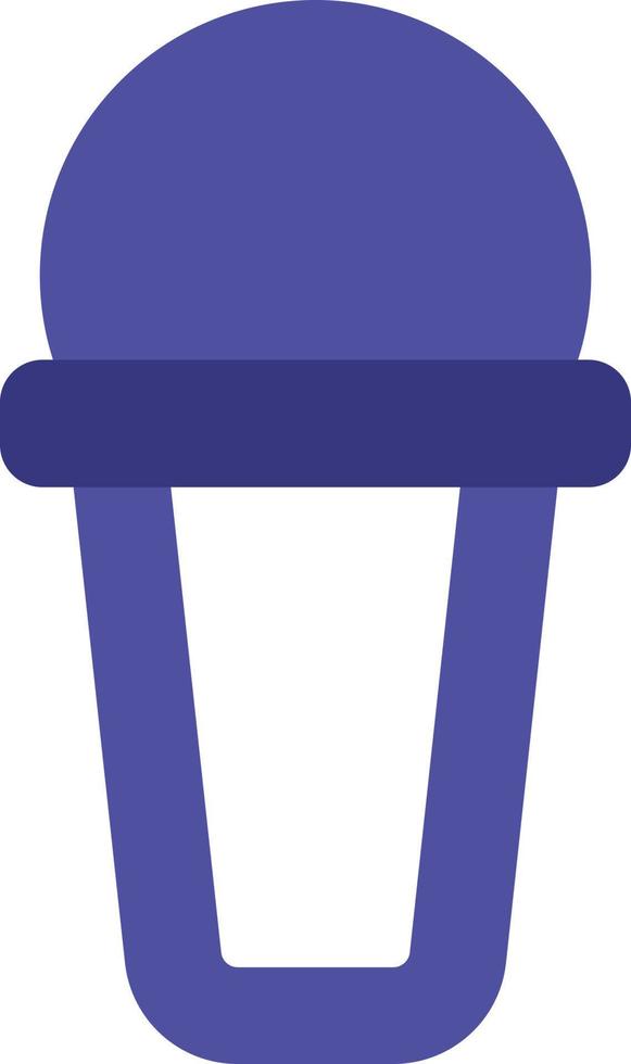 Art microphone, illustration, vector on a white background.
