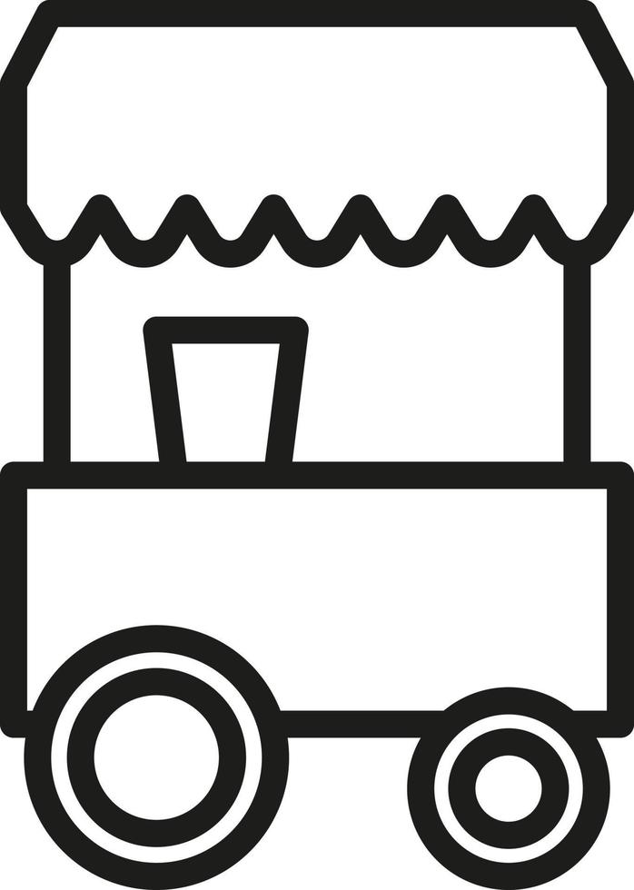 Park food cart, illustration, vector, on a white background. vector