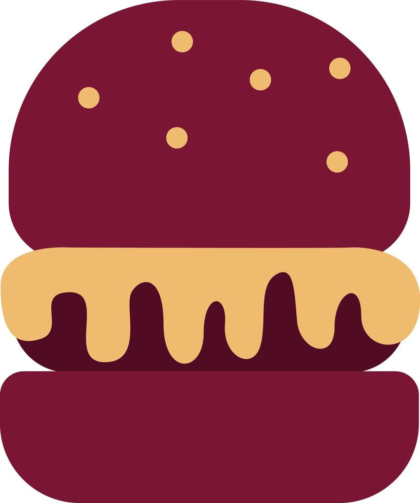 hamburguesa escolar, ilustración, vector sobre fondo blanco.