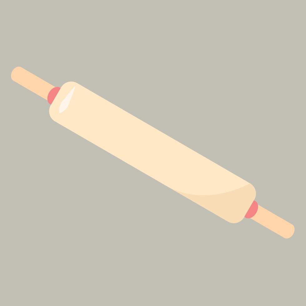 Rolling pin, illustration, vector on white background.