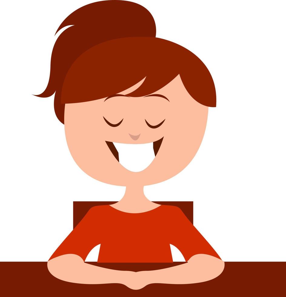 Pupil, illustration, vector on white background.