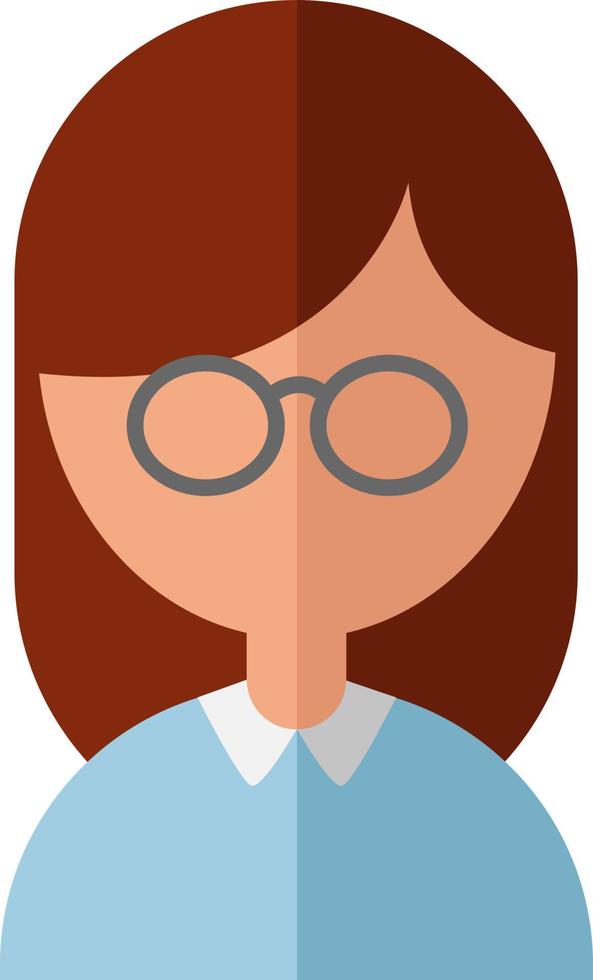 School teacher, illustration, vector on white background.