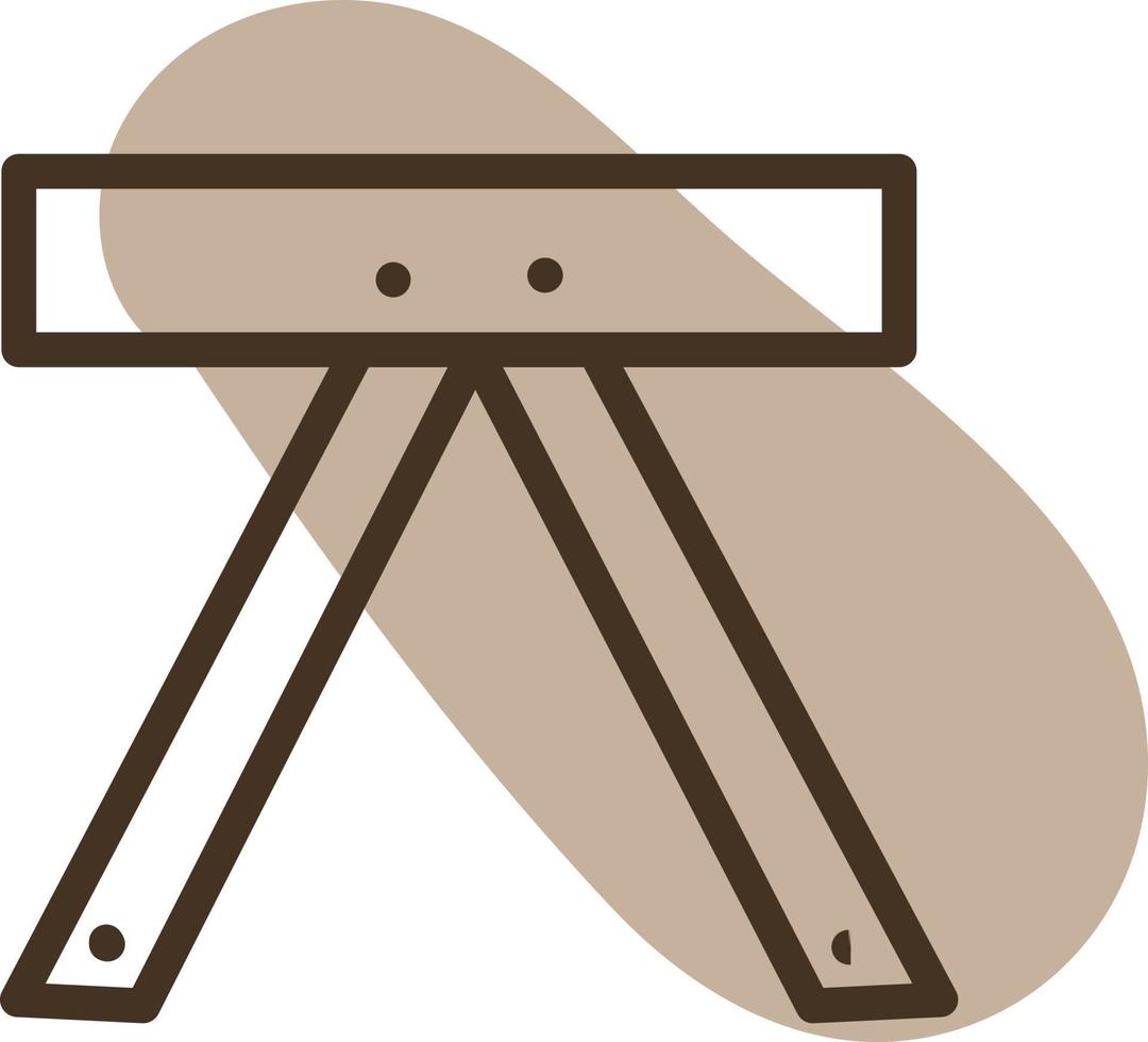 Camping fence, illustration, vector on a white background.