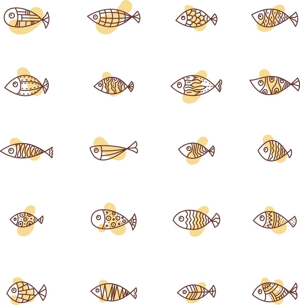 Yellow fish, illustration, vector, on a white background. vector