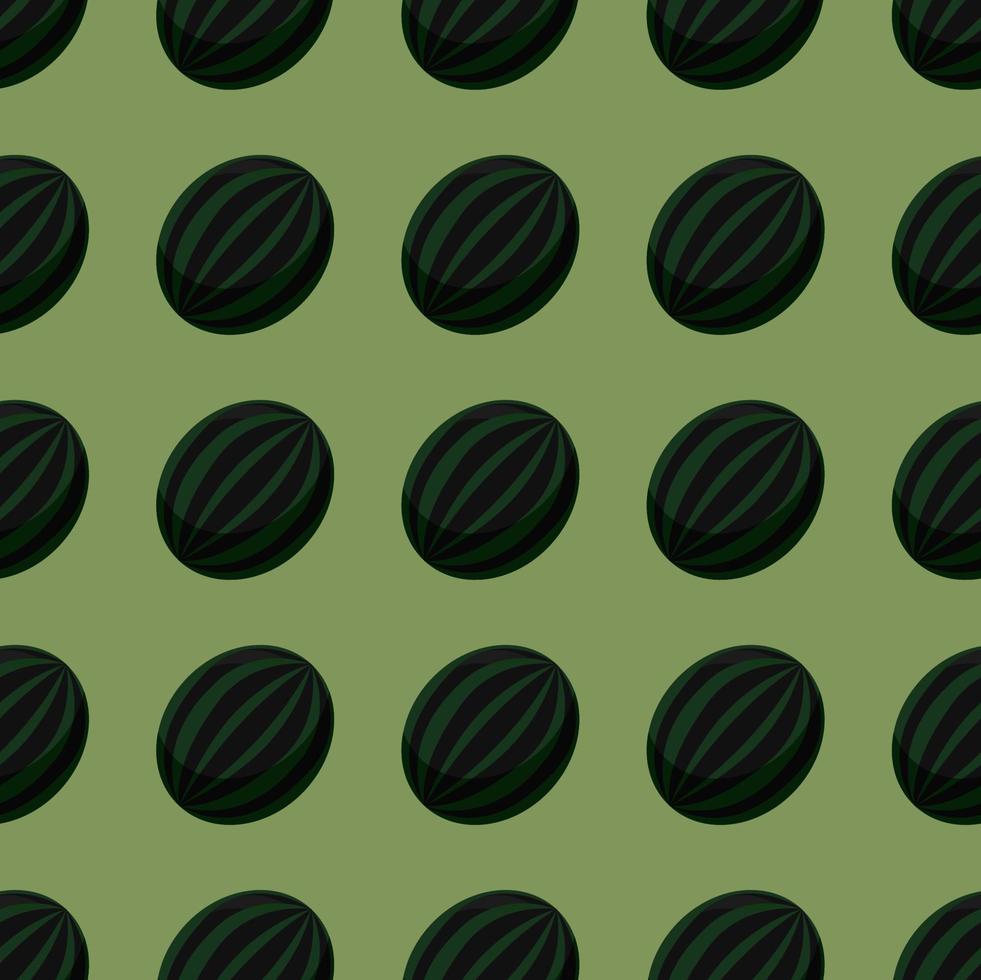 Watermelon pattern, illustration, vector on white background