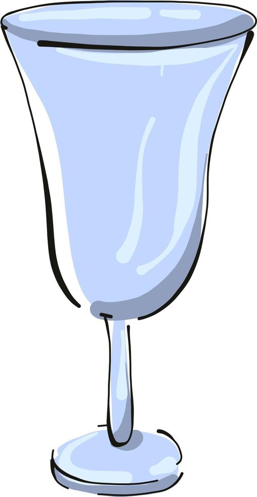Fancy vodka cup, illustration, vector on white background.