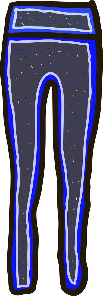 Blue pants, illustration, vector on white background.