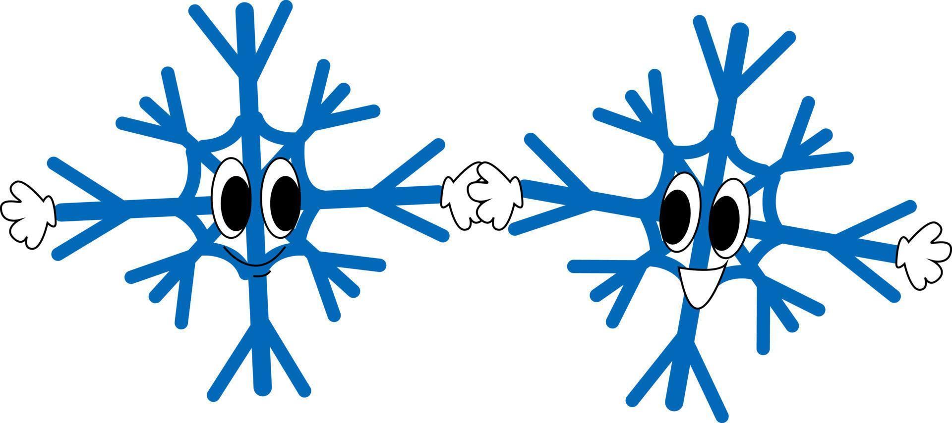 Snowflakes, illustration, vector on white background.