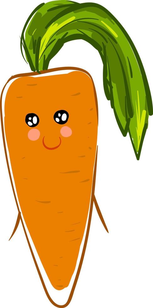 A cute carrot, vector or color illustration.