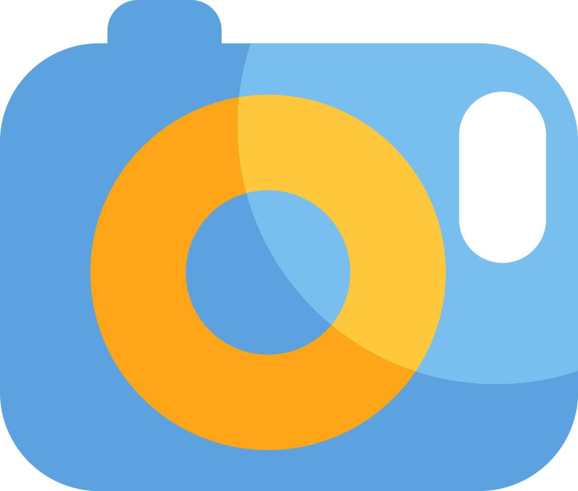 Childhood camera, illustration, vector on a white background.