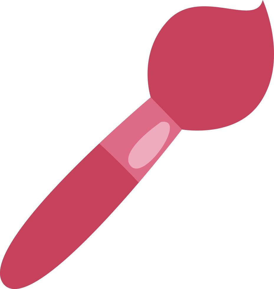 Red art brush, illustration, vector, on a white background. vector