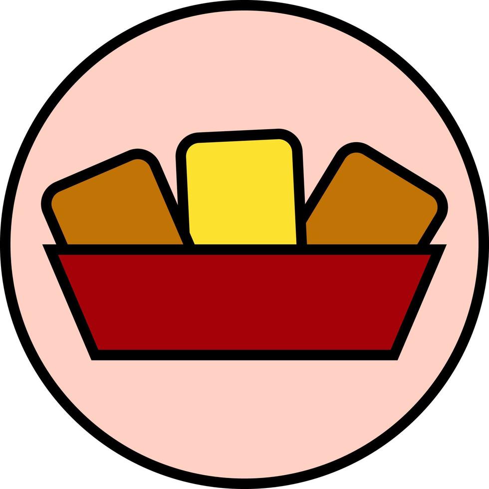 galleta de comida rápida, ilustración, vector, sobre un fondo blanco. vector