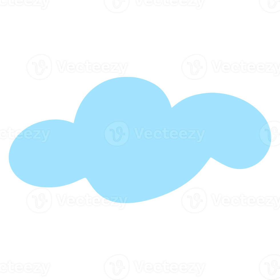 Cloud shape in naive style illustration design. png