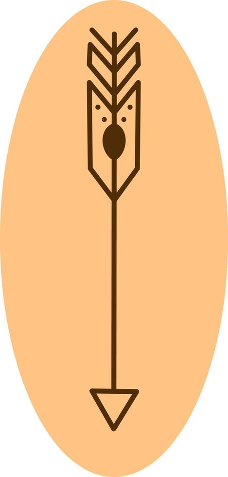 Battle arrow, illustration, vector on a white background.