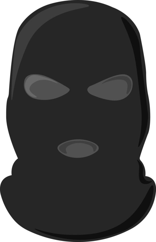 Thief mask, illustration, vector on white background.