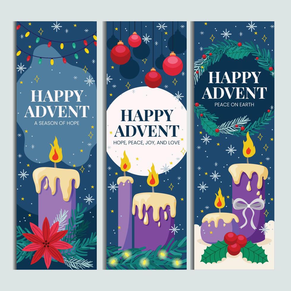 Happy Advent Banner vector