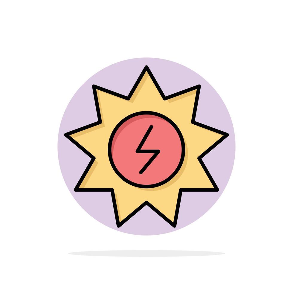 Energy Solar Energy Power Abstract Circle Background Flat color Icon vector