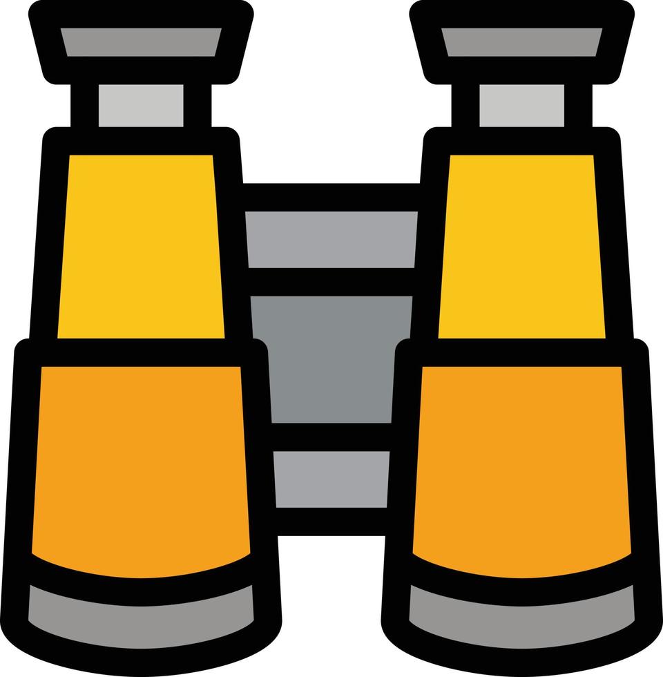 Binoculars Search Watch  Flat Color Icon Vector icon banner Template