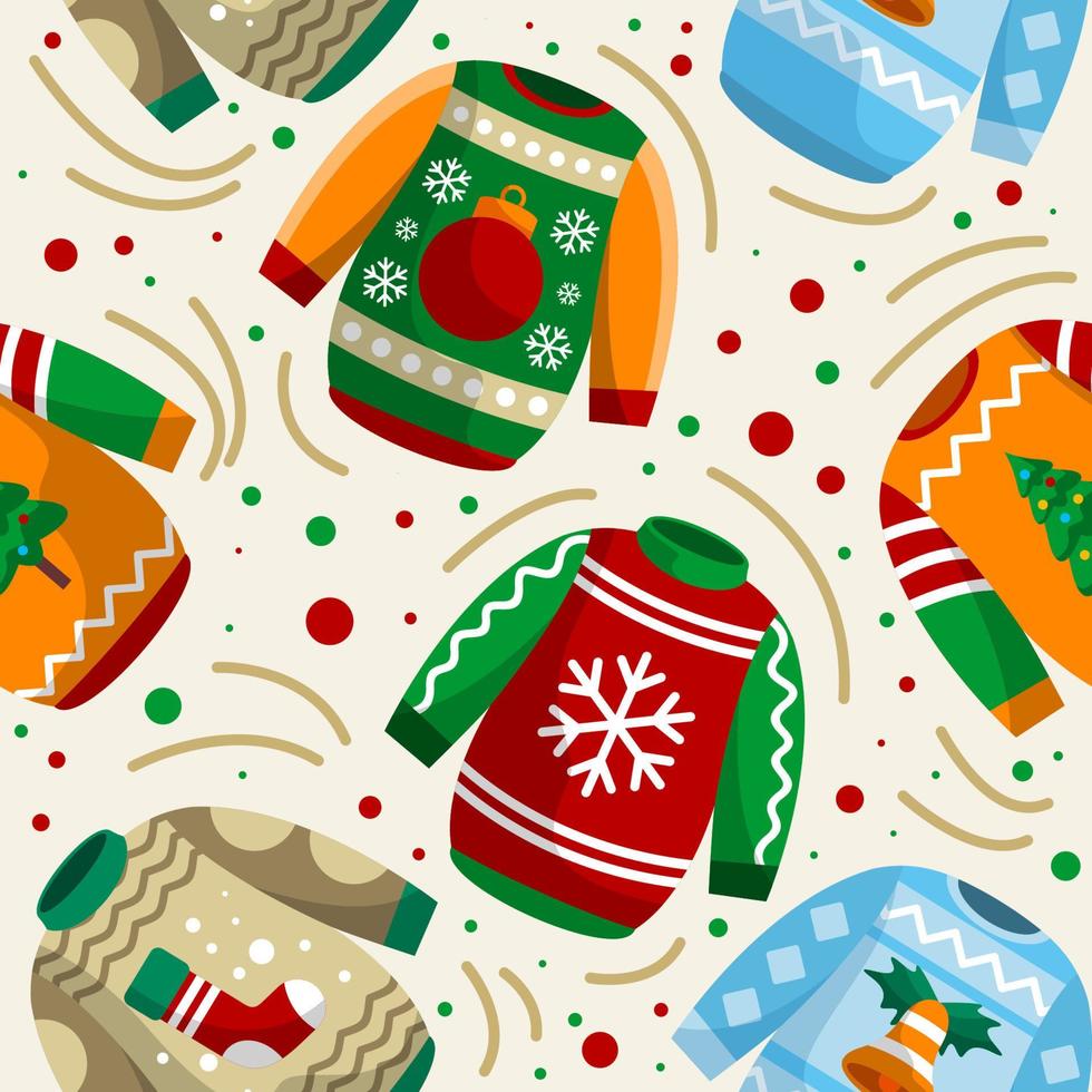 Ugly Sweaters Seamless Pattern vector