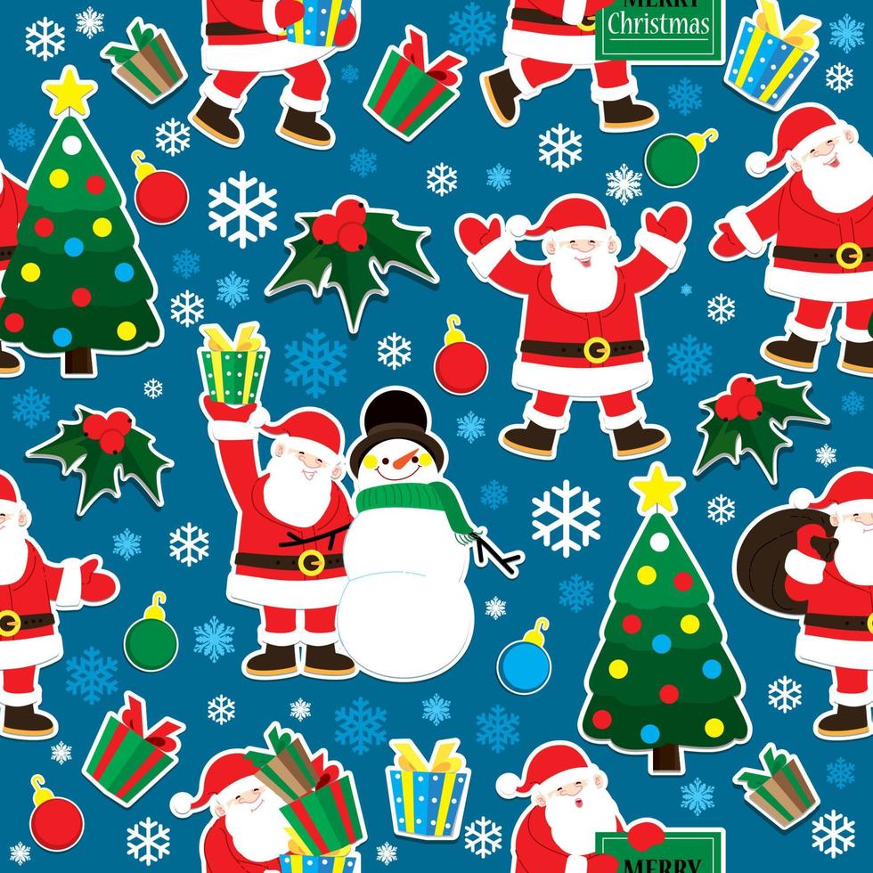 Christmas Santa Seamless Pattern ackground 13473366 Vector Art at Vecteezy
